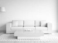 Minimalist White Living Room Interior